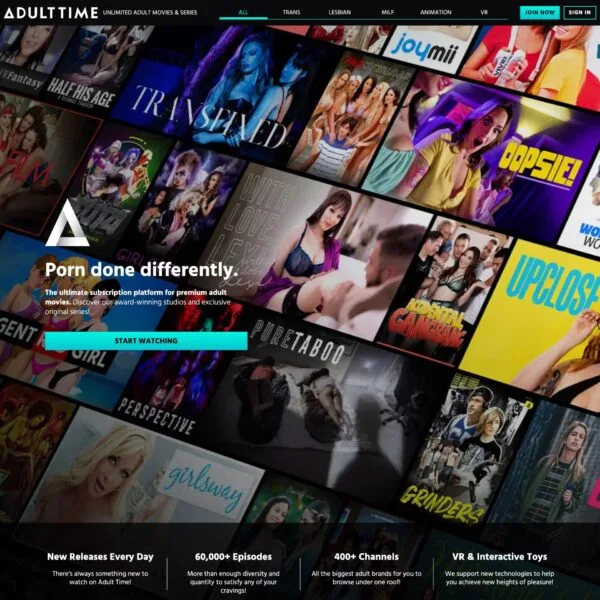 Adult Time Screenshot Home