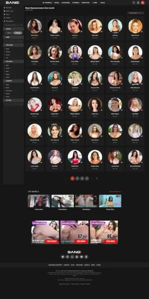 Bang Members Area Screenshot Pornstars