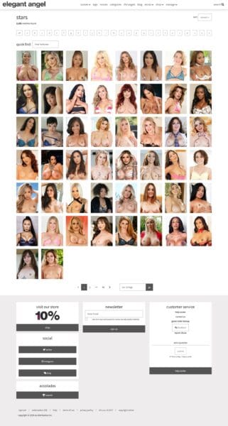 Elegant Angel Members Area Sceenshot Models Page