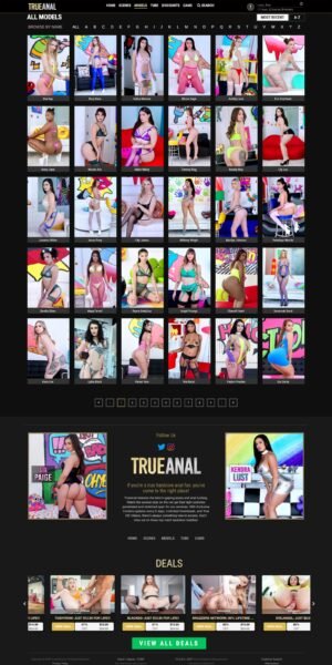TrueAnal Members Area Screenshot Models Page